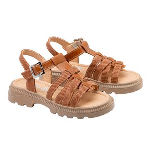 Sandalia Yuyin casual juvenil camel 25213