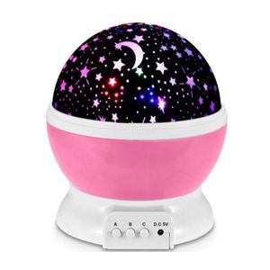 Lámpara y proyector infantil Gadgets & Fun estrellas rosa
