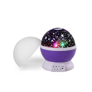 Lámpara y proyector infantil Gadgets & Fun estrellas morado