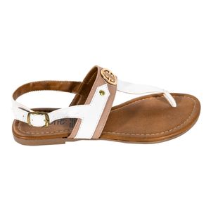 Sandalia de piso Split blanco para dama 1012