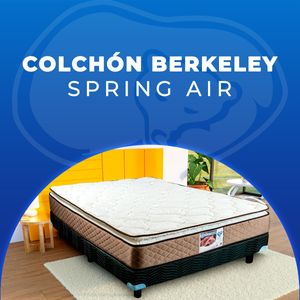 Colchón Spring air berkeley +Almohada 2 pack essence peach feel + protector de colchón essence impermeable