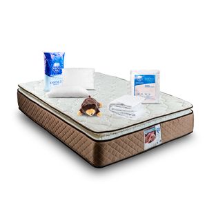 Colchón Spring air berkeley +Almohada 2 pack essence peach feel + protector de colchón essence impermeable
