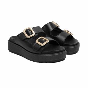 Sandalia casual Flexi negro para dama 135501