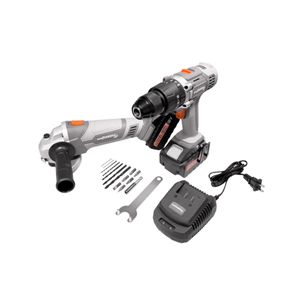 Combo rotomartillo y esmeriladora Gladiator 18v, tp813/18-aa815k2