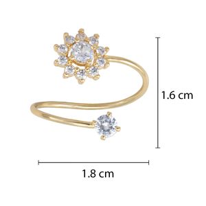 Anillo Unlimited by ob chapa de oro 18 k ajustable flor RRCCTSS68
