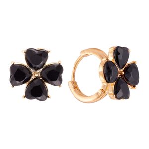 Arete Unlimited by ob chapa de oro 18 k flor tipo huggies ARRIWKM096