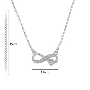 Collar Unlimited by ob rodio infinito plateado CRUUWKJ24R