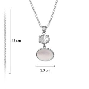 Set de collar y aretes Unlimited by ob rodio madre perla JRIOTS039R