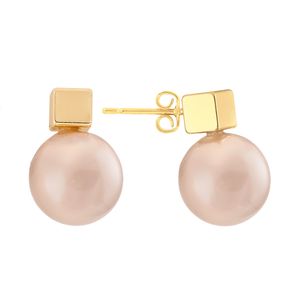 Arete Unlimited by ob chapa de oro 18k con perla ARIIYMSF09