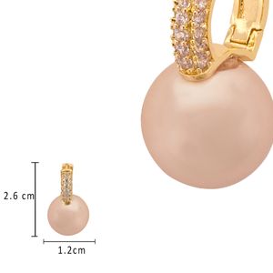 Arete Unlimited by ob chapa de oro 18k perla y zirconia ARUELD20ZCF