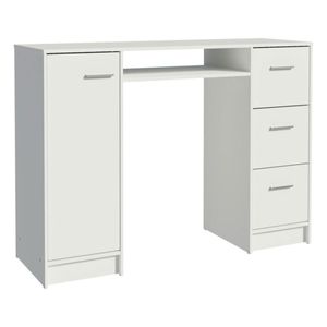 Escritorio para pc Madesa 3 cajones 1 puerta blanco alaska
