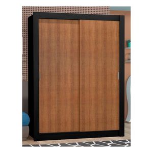 Closet Madesa 2 puertas negro marrón denver