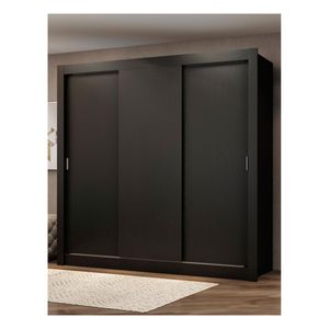 Closet Madesa 3 puertas negro doble mónaco