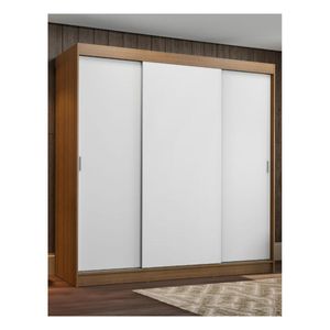 Closet Madesa 3 puertas marron blanco doble reno
