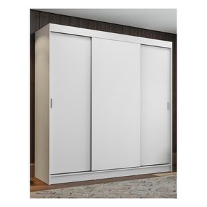 Closet Madesa 3 puertas 4 cajones blanco reno