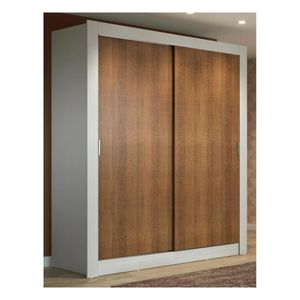 Closet Madesa 2 puertas 2 cajones blanco marrón dallas
