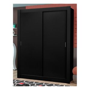 Closet Madesa 2 puertas 4 cajones negro dallas plus