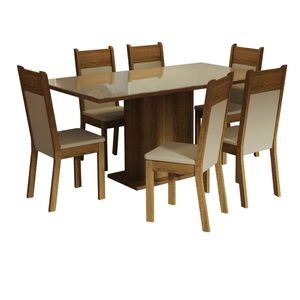 Juego de comedor Madesa con 6 sillas cmb francine