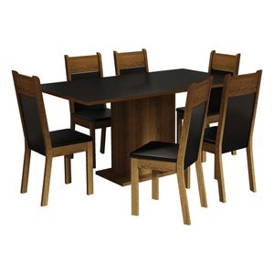 Juego de comedor Madesa con 6 sillas nm augusta