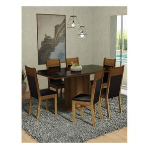 Juego de comedor Madesa con 6 sillas mn francine