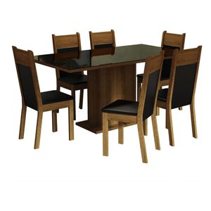 Juego de comedor Madesa con 6 sillas mn francine