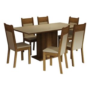 Juego de comedor Madesa augusta con 6 sillas cmb
