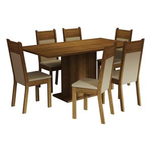 Juego de comedor Madesa con 6 sillas mcb augusta