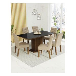 Juego de comedor Madesa con 6 sillas mni geórgia