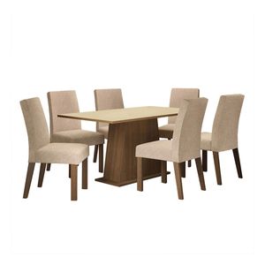 Juego de comedor Madesa con 6 sillas mci luciana