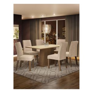 Juego de comedor Madesa con 6 sillas mci luciana