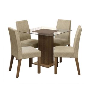 Juego de comedor Madesa con 4 sillas mi hiedra