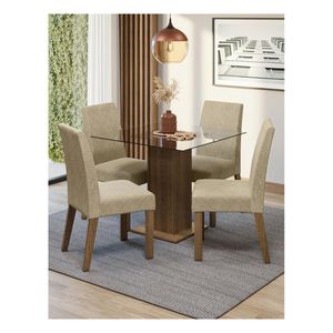 Juego de comedor Madesa con 4 sillas mi hiedra