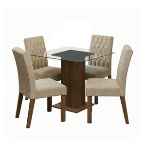 Juego de comedor Madesa con 4 sillas mi noemí