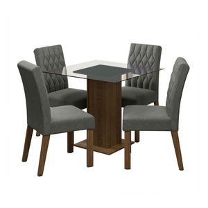 Juego de comedor Madesa con 4 sillas mp noemí