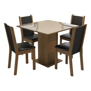 Juego de comedor Madesa con 4 sillas mcn tifani