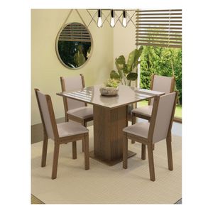 Juego de comedor Madesa con 4 sillas mcb tifani