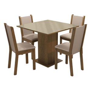 Juego de comedor Madesa con 4 sillas mcb tifani