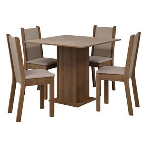 Juego de comedor Madesa con 4 sillas mcsb briana