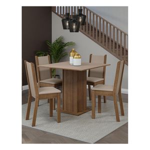 Juego de comedor Madesa con 4 sillas mcsb briana