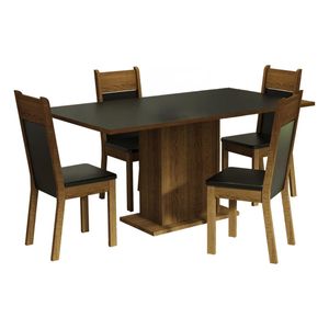 Juego de comedor Madesa con 4 sillas nm elisa