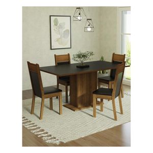 Juego de comedor Madesa con 4 sillas nm elisa