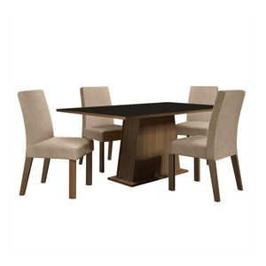Juego de comedor Madesa con 4 sillas mni flavia