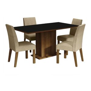 Juego de comedor Madesa con 4 sillas mni keila