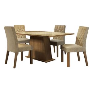 Juego de comedor Madesa con 4 sillas mci aryeli