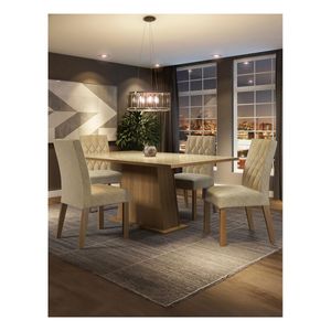 Juego de comedor Madesa con 4 sillas mci aryeli