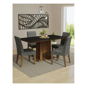 Juego de comedor Madesa con 4 sillas mnp keila