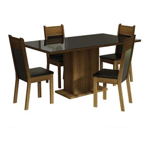 Juego de comedor Madesa con 4 sillas nm greta