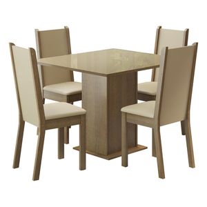 Juego de comedor Madesa plus 4 sillas y mesa mcs moscou