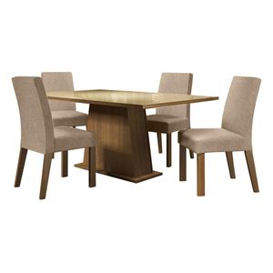 Juego de comedor Madesa con 4 sillas mci sabrina