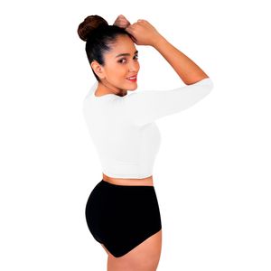 Faja top reductora moldeadora de brazos y soporte de espalda I Love Shape blanco 2036